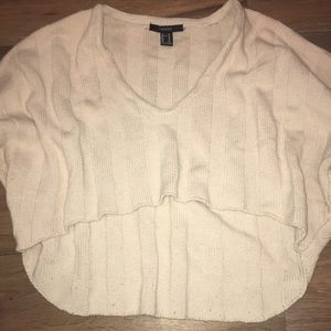 Cream cropped long sleeve